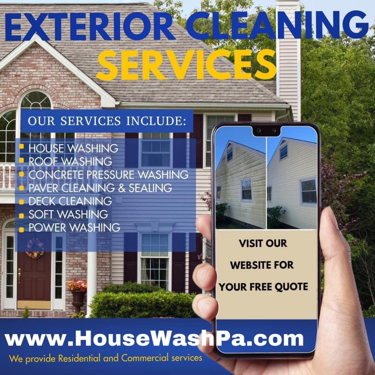 Full exterior house wash