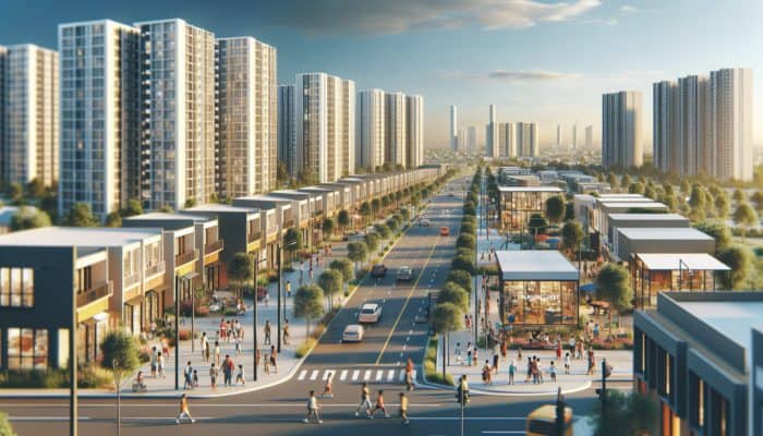 A Bustling Street Scene in Aliwal North Highlighting Modern Mid-Level Properties and Vibrant Community Amenities.